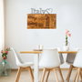 Wallity Escultura de pared I Love You Italy en Negro y Nogal